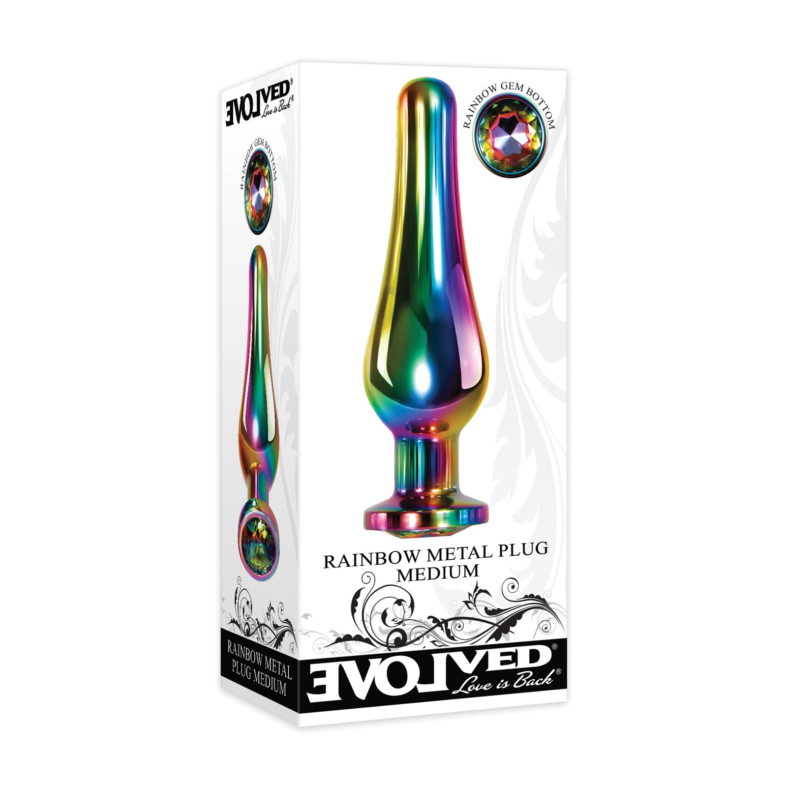 Evolved Rainbow Medium Metal Anal Plug