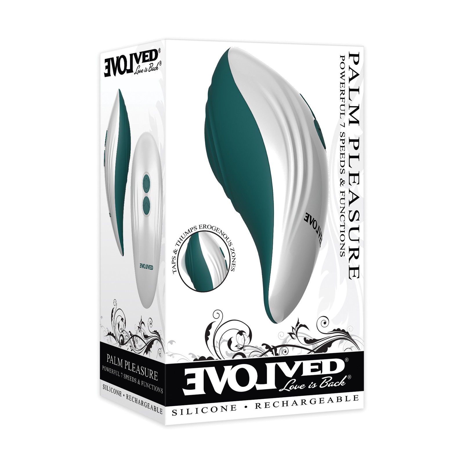 Evolved Palm Pleasure Teal Vibrator Online