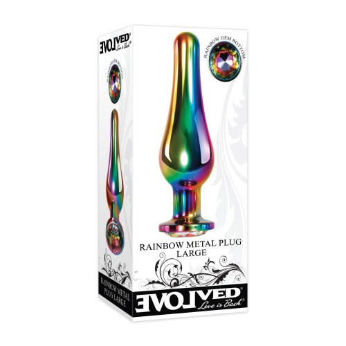 Large Rainbow Metal Anal Plug - Evolved