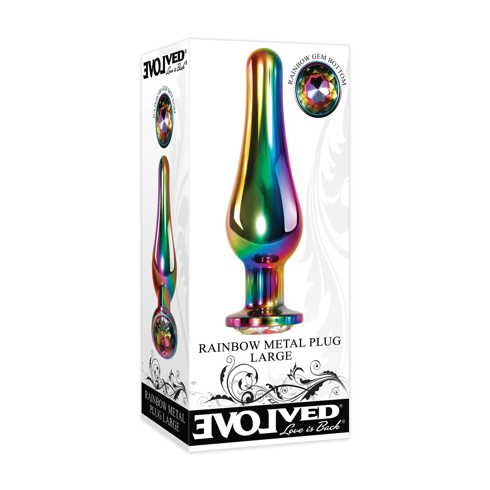 Large Rainbow Metal Anal Plug - Evolved