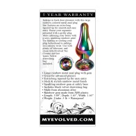 Large Rainbow Metal Anal Plug - Evolved