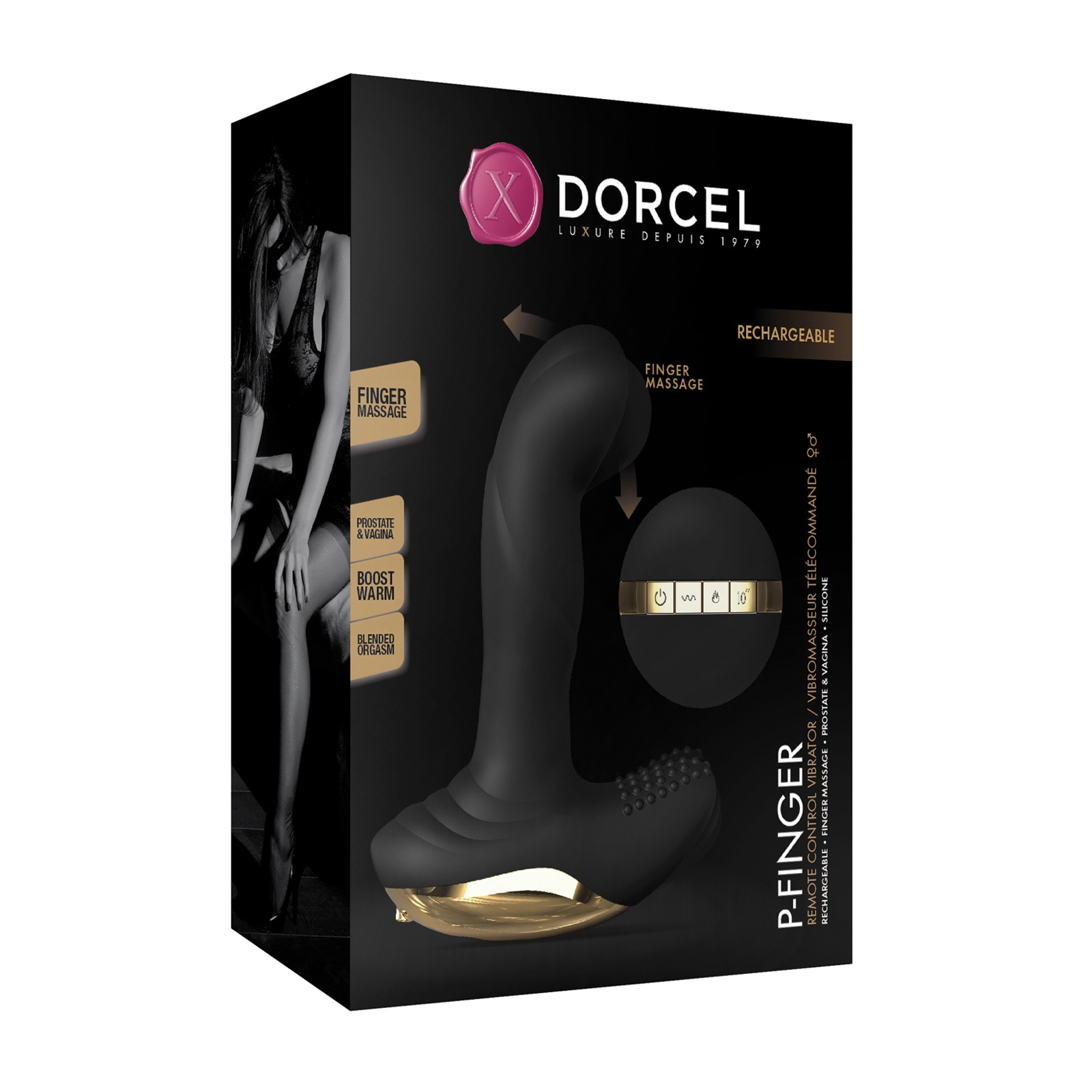 Vibrador P-Finger de Dorcel con Control Remoto