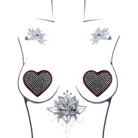 Neva Nude Burlesque Rhinestone Pasties for Allure