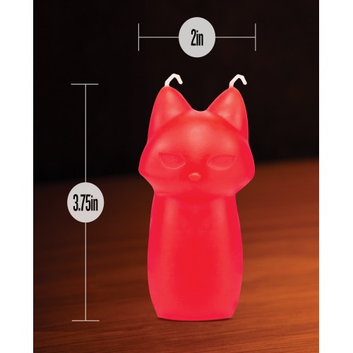 Blush Temptasia Fox Drip Candle - Red