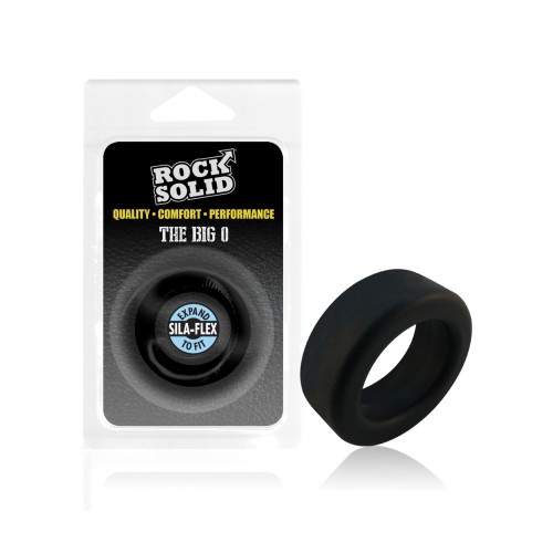 Rock Solid Big O Ring para Placer Aumentado - Negro