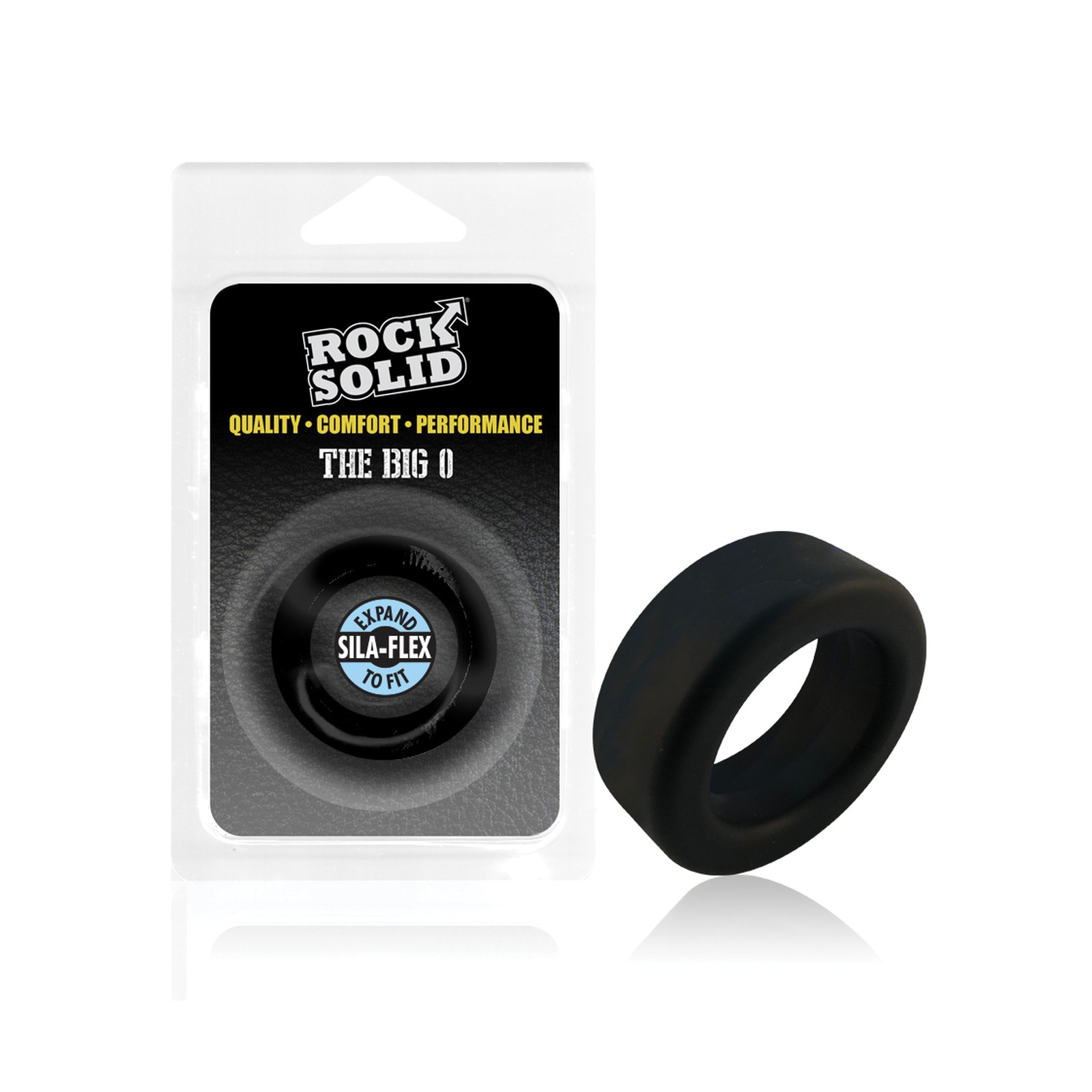 Rock Solid Big O Ring para Placer Aumentado - Negro