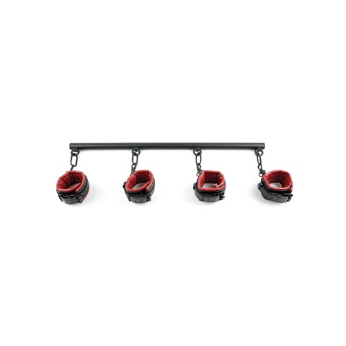 Saffron Spreader Bar Cuff Set Red Black