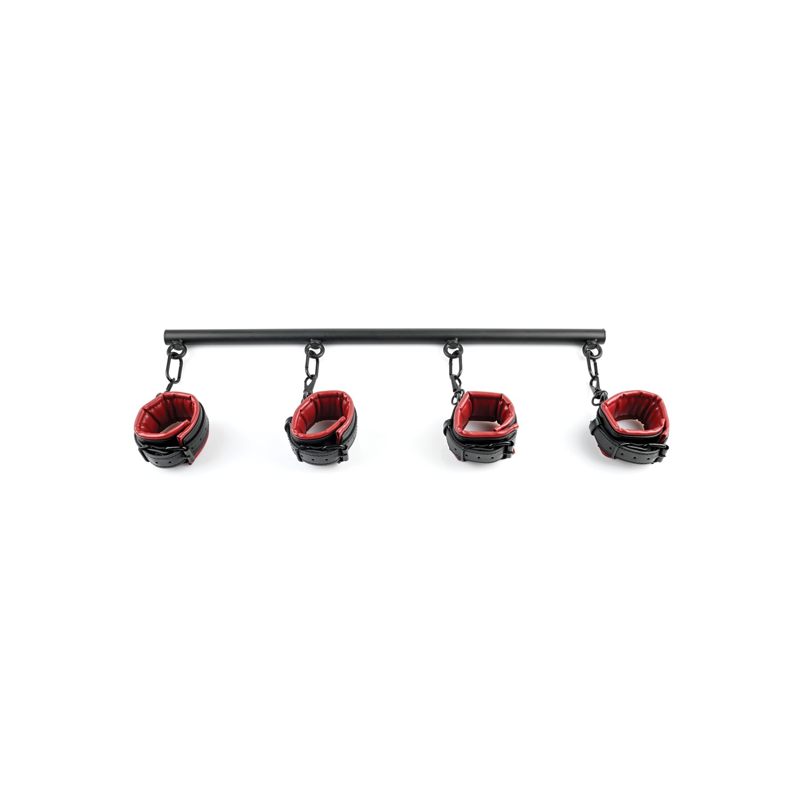 Saffron Spreader Bar Cuff Set Red Black