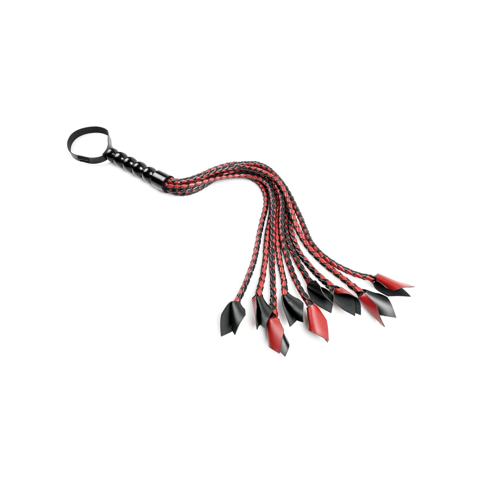 Saffron Braided Flogger - Red/Black