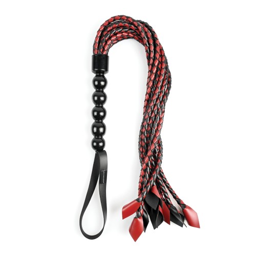 Saffron Braided Flogger - Red/Black