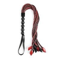 Saffron Braided Flogger - Red/Black