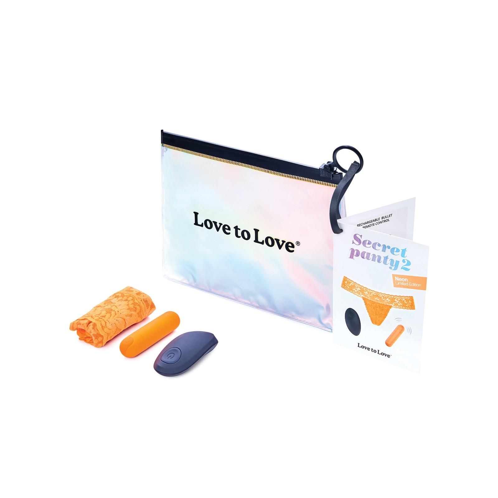 Vibrador Panty Secreto Love to Love 2 - Naranja Neón