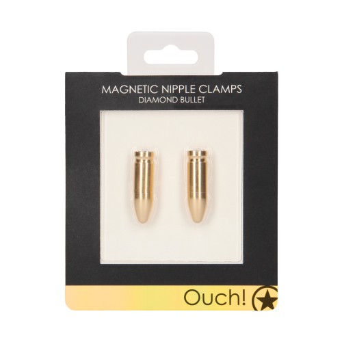 Shots Ouch Magnetic Nipple Clamps Gold