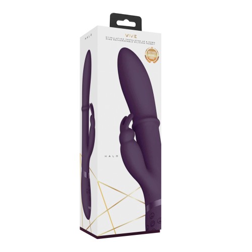 Vibrador Shots Vive Halo Up & Down Ring G-Spot Rabbit - Púrpura