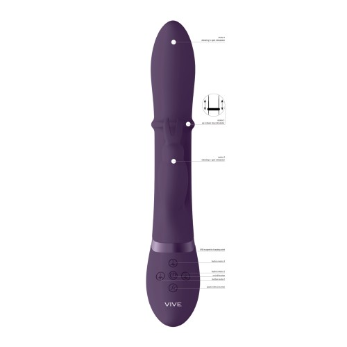 Shots Vive Halo Up & Down Ring G-Spot Rabbit - Purple