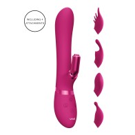 Shots Vive Chou G-Spot Rabbit w/Interchangeable Clitoral Attachments - Pink