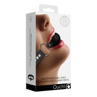 Gag de Bola Transpirable Ouch Diamond Negro