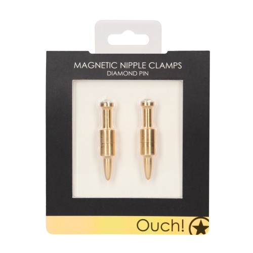 Shots Ouch Magnetic Nipple Clamps - Gold