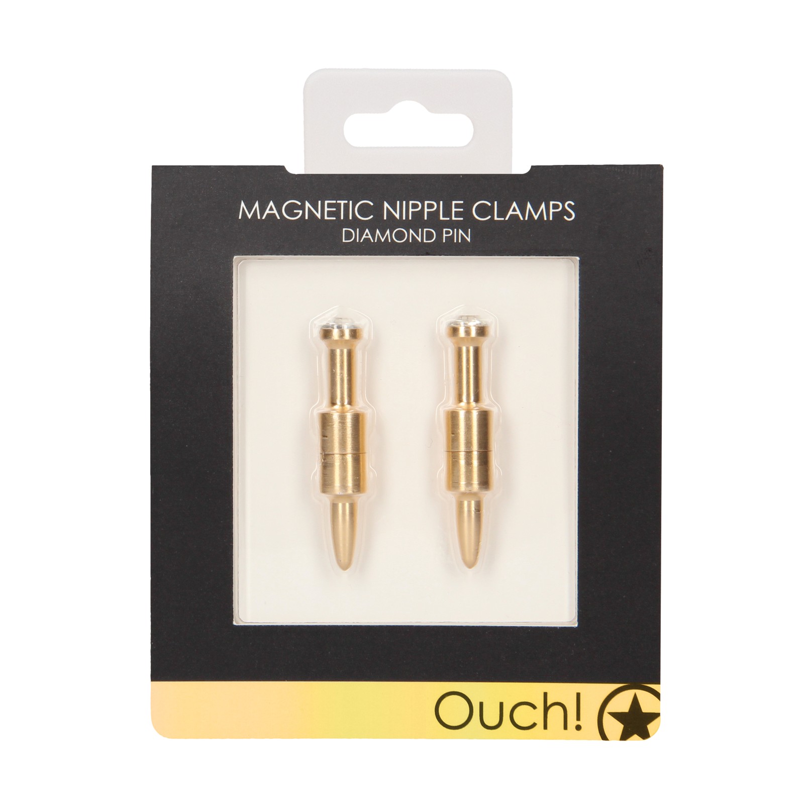 Shots Ouch Magnetic Nipple Clamps - Gold