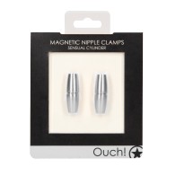 Shots Ouch Magnetic Nipple Clamps Silver