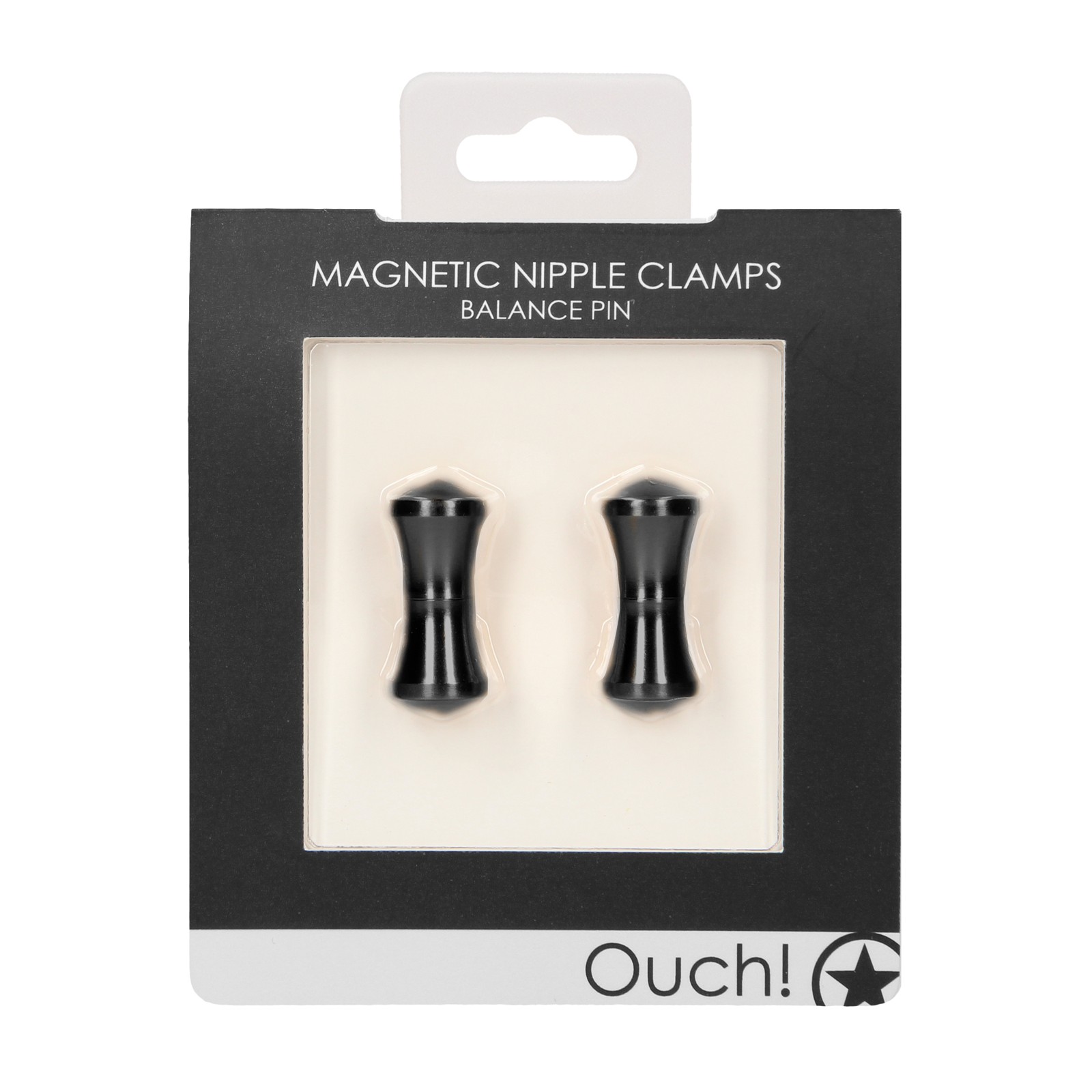 Shots Ouch Balance Pin Magnetic Nipple Clamps Black