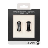 Shots Ouch Balance Pin Magnetic Nipple Clamps Black