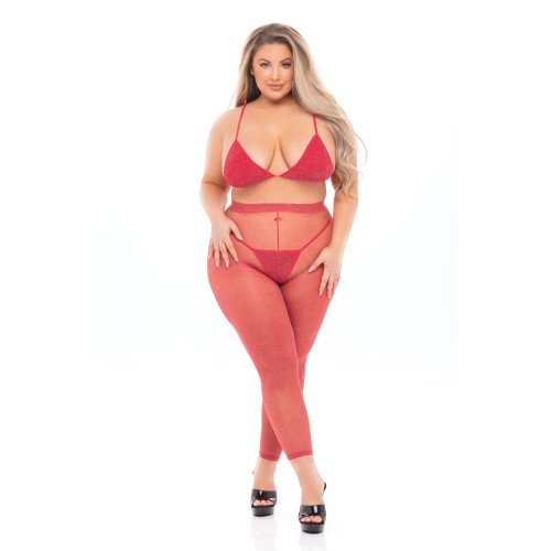 Pink Lipstick Tall Order Bra Top & Leggings