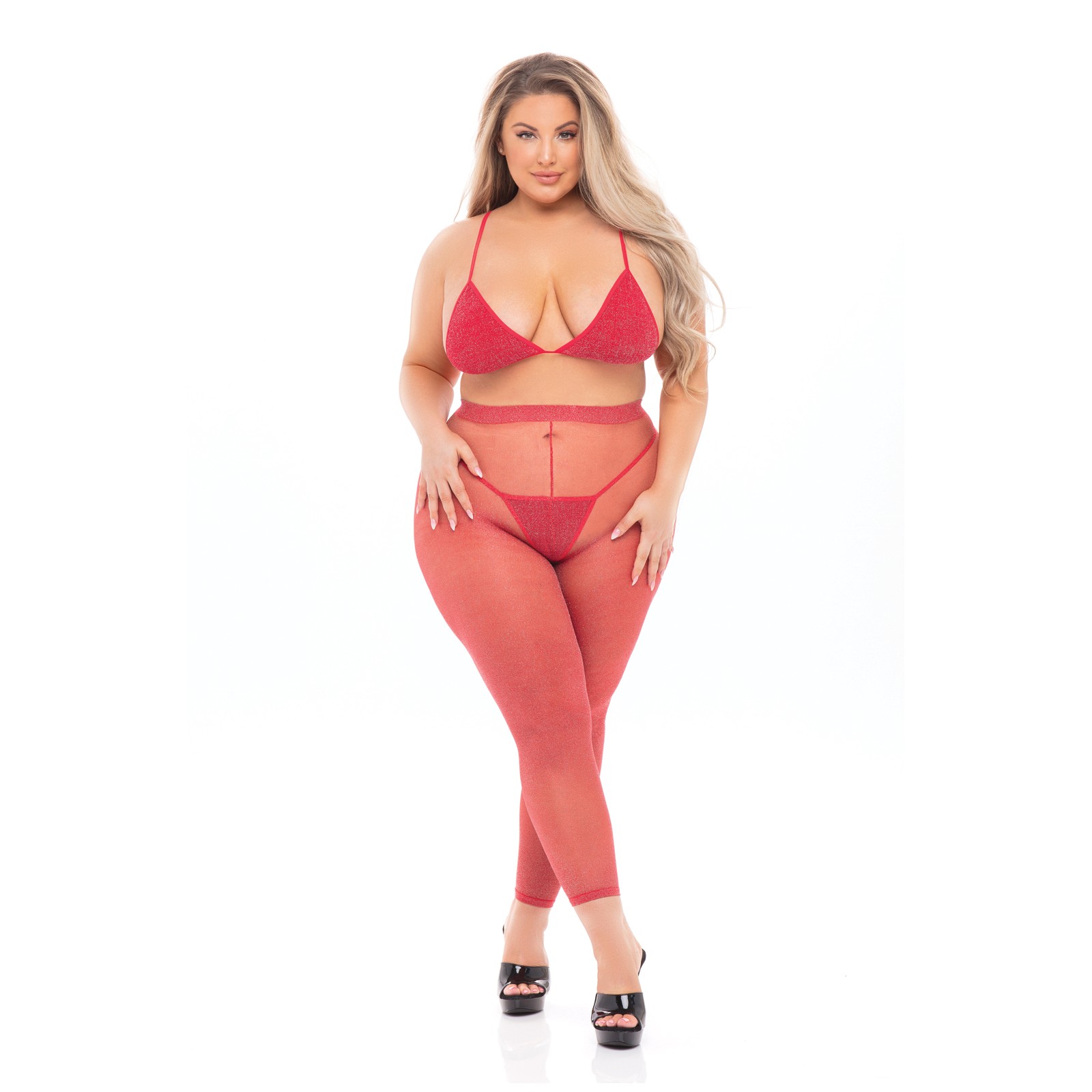 Pink Lipstick Tall Order Bra Top & Leggings