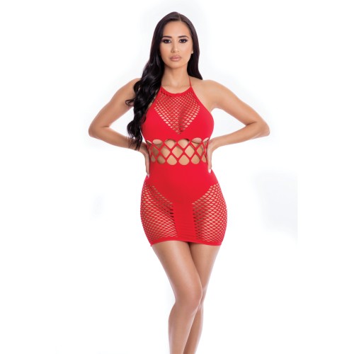 Pink Lipstick Girl Gone Bad Dress - Red