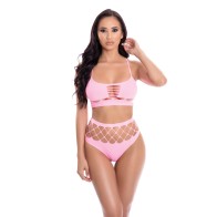 Conjunto Bra & Thong Neon Dreams de Pink Lipstick