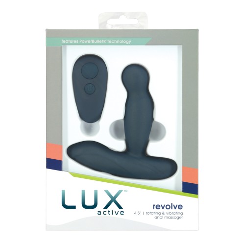 Masajeador Anal Giratorio y Vibrante Lux Active - Azul Oscuro