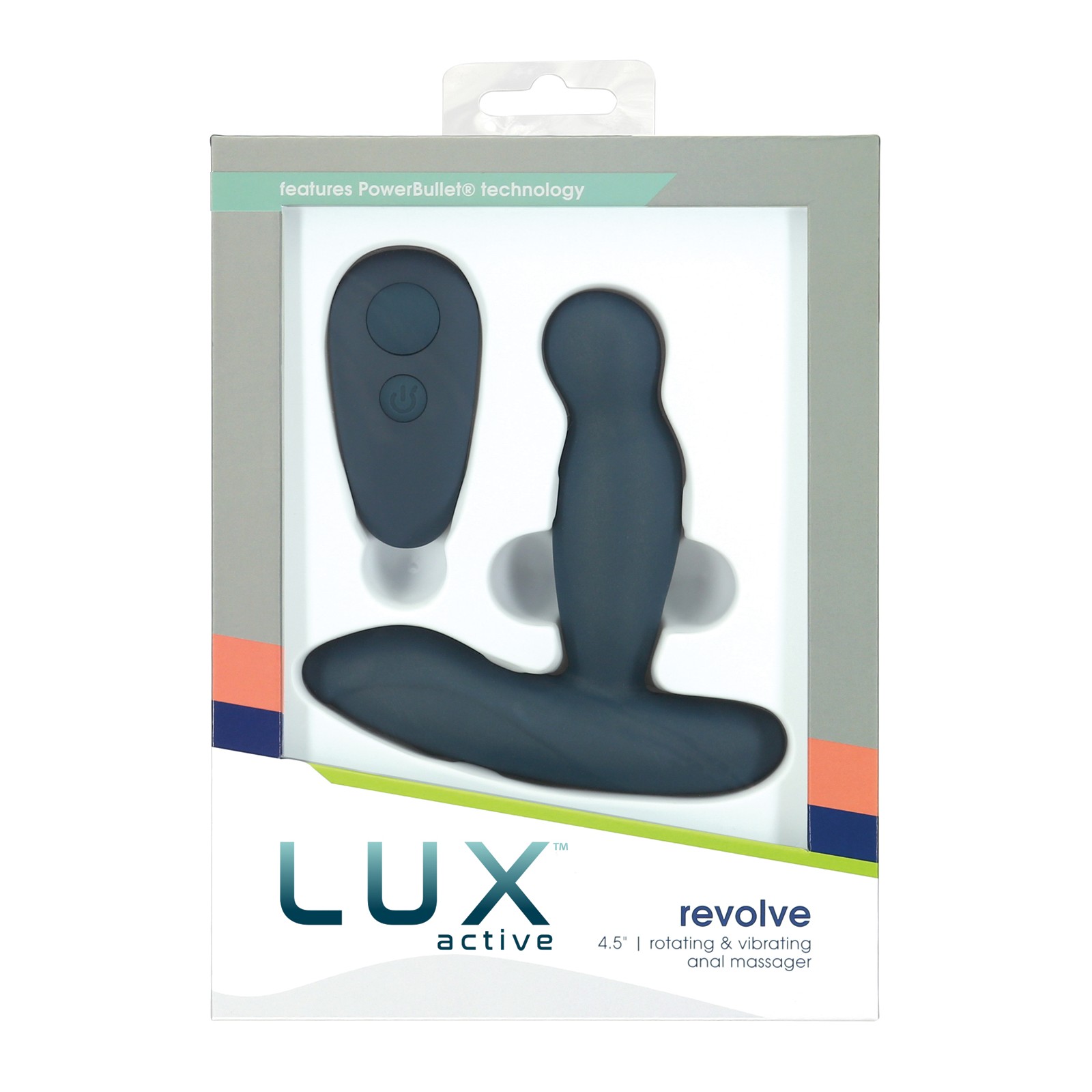 Lux Active Revolve Rotating & Vibrating Anal Massager - Dark Blue