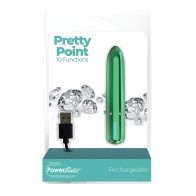 Pretty Point Rechargeable Bullet 10 Functions Teal