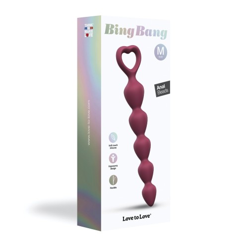 Love to Love Bing Bang Anal Beads Medium - Prune