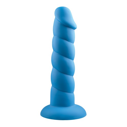 Rock Candy Suga Daddy 8-inch Silicone Dildo Blue