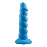 Rock Candy Suga Daddy Dildo de Silicona de 8 pulgadas Azul