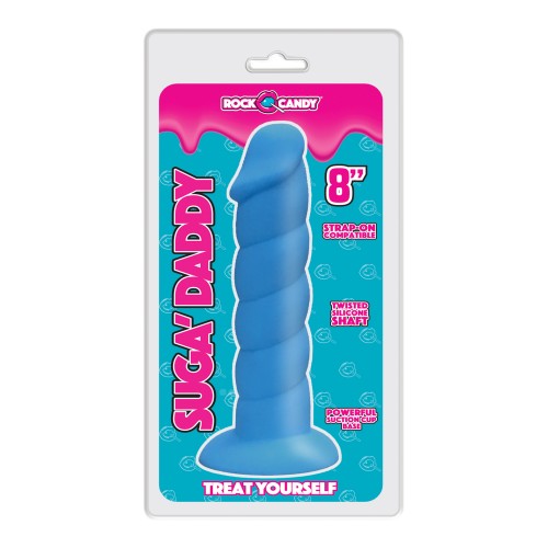 Rock Candy Suga Daddy Dildo de Silicona de 8 pulgadas Azul