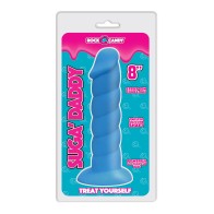 Rock Candy Suga Daddy Dildo de Silicona de 8 pulgadas Azul