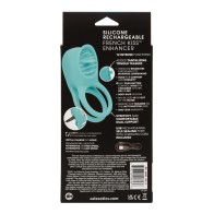 Couple's Enhancers Silicone Rechargeable French Kiss Enhancer - Teal