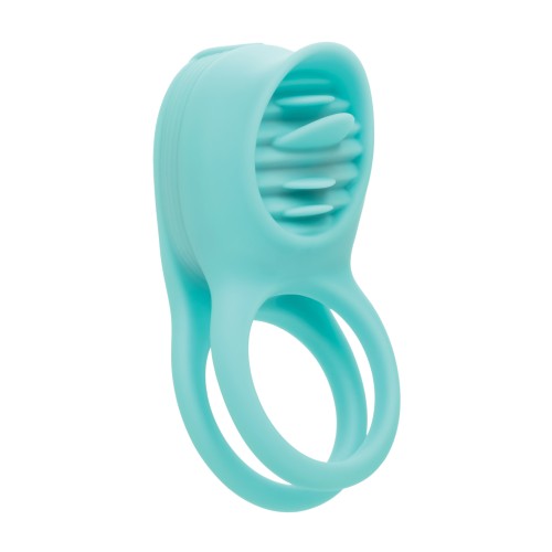 Couple's Enhancers Silicone Rechargeable French Kiss Enhancer - Teal