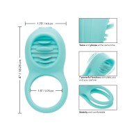 Couple's Enhancers Silicone Rechargeable French Kiss Enhancer - Teal