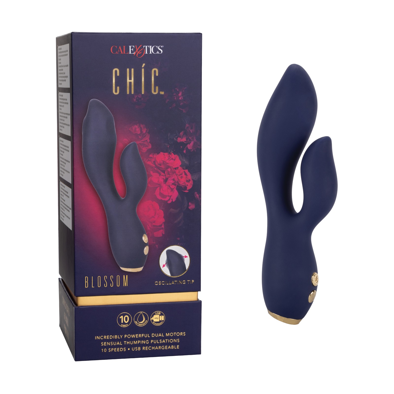 Chic Blossom Dual Massager Blue