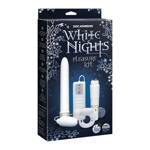 Vibrador White Nights 7" Ribbed para Placer