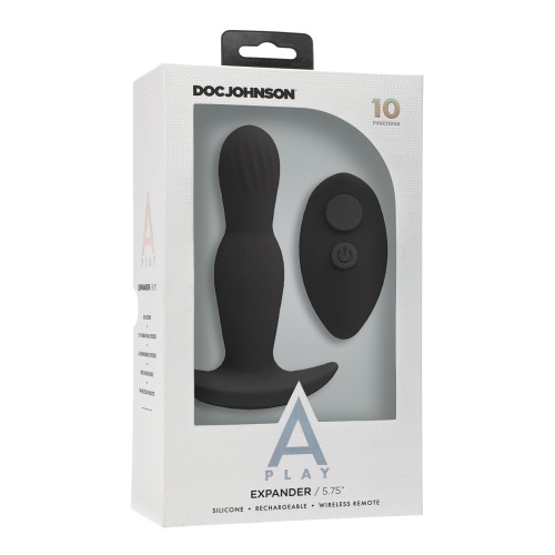 A Play Expander Remote Controlled Anal Plug Black