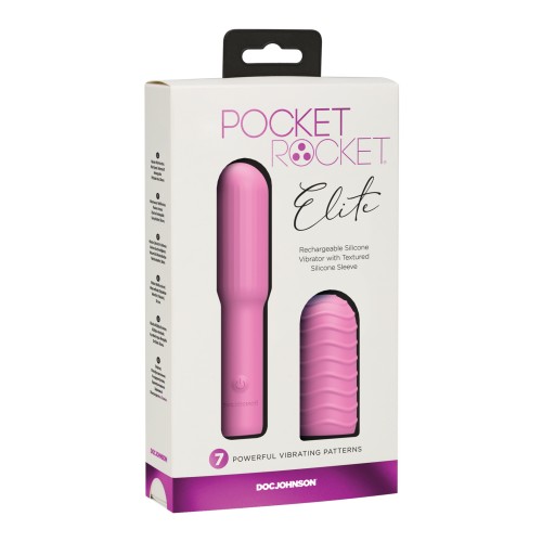 Pocket Rocket Elite Rechargeable Vibrator - Pink