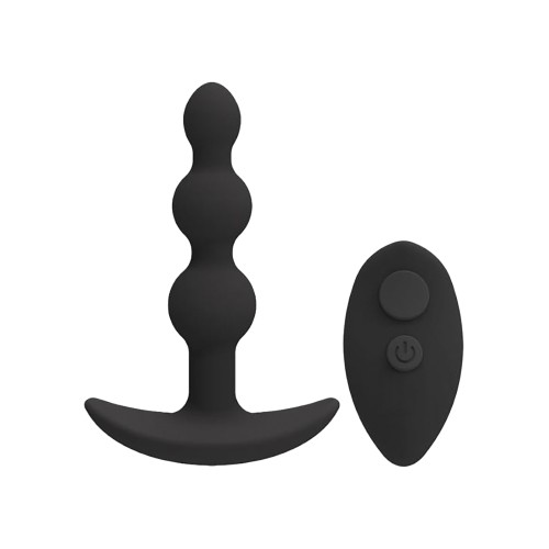 A Play Beaded Rechargeable Silicone Anal Plug Black