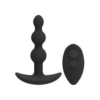 A Play Beaded Rechargeable Silicone Anal Plug Black