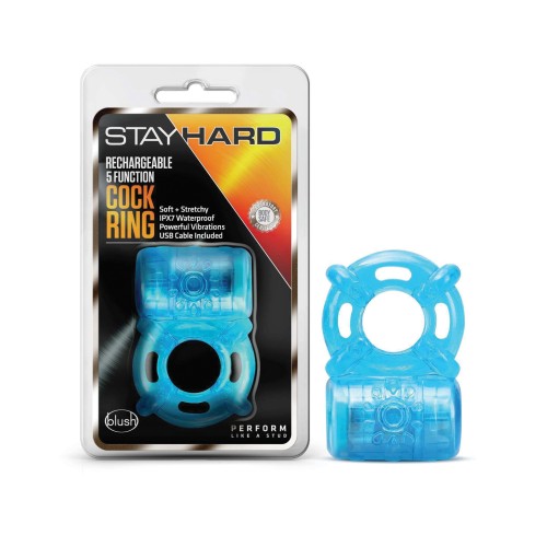 Anillo Vibrador Stay Hard Recargable para Placer Mejorado