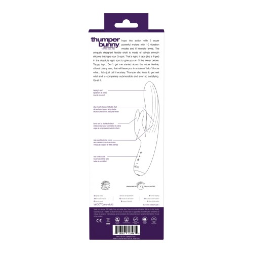 VeDO Thumper Bunny Rechargeable Dual Vibe Deep Purple