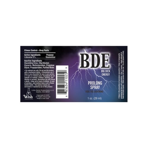 BDE Prolong Spray 1 oz